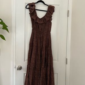 DOEN Yarrow Dress in Rust Ditsy Floral Size Small